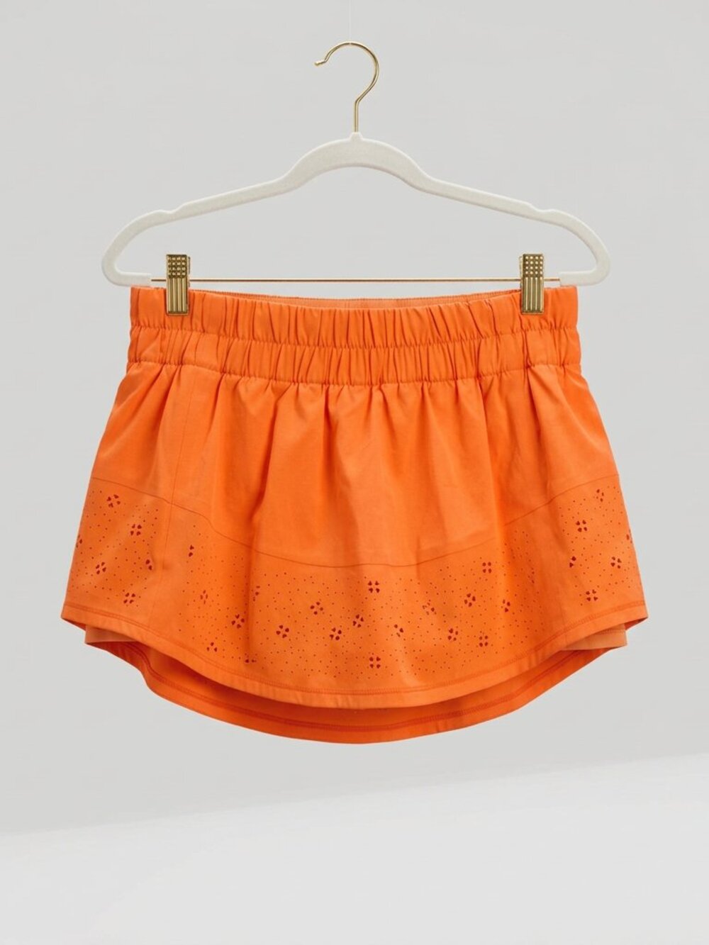Lululemon Play Off The Pleats Orange Laser-Cut Athletic Skort- Size M